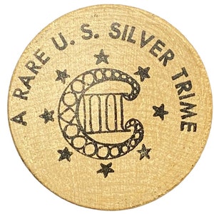 Pittsburgh Numismatic Society WOODEN NICKEL Advertising Trade Coin - Penn-Ohio Coin Club Convention - Pittsburgh, Pennsylvania - May 1961
