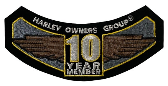 Harley Davidson HOG Motorcycle Patch - Harley Owners Group 10 Year