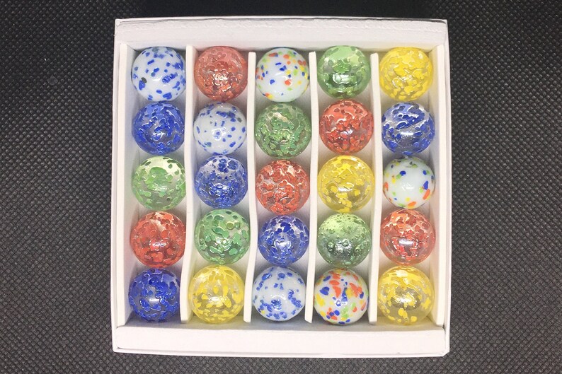 Stardust Assorted Speckled Marbles Others Fairy Boxed Set 25 Collector Quality Marbles Vacor MEGA MARBLE Lot Stellaris