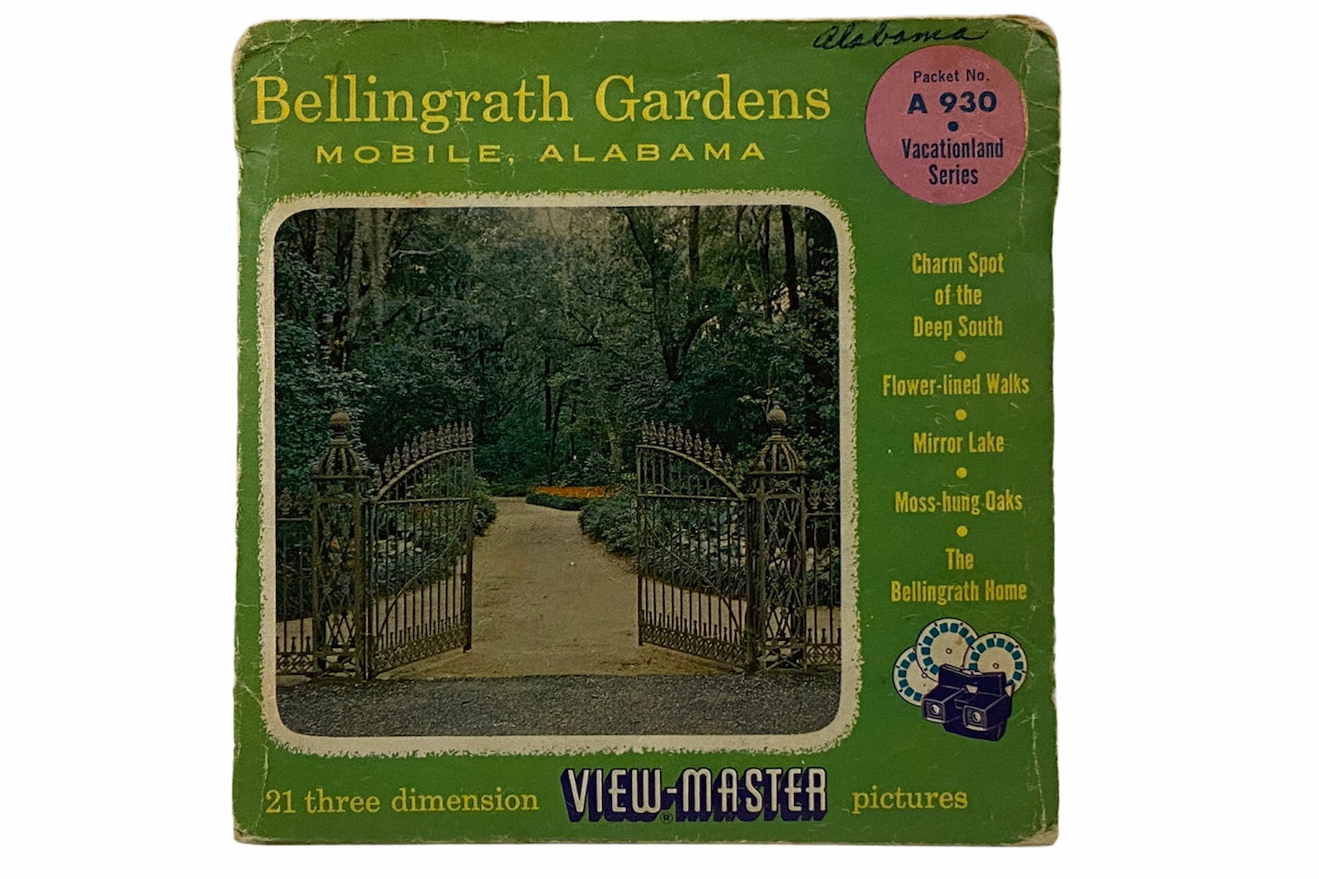 Bellingrath Gardens Mobile Alabama 3d View-Master 3 Reel Packet