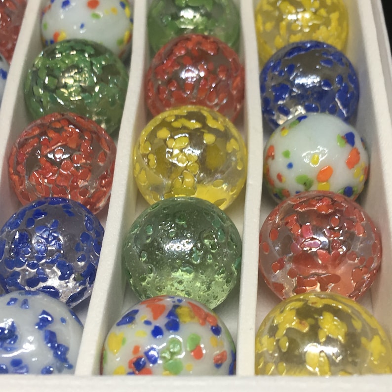 Stardust Assorted Speckled Marbles Others Fairy Boxed Set 25 Collector Quality Marbles Vacor MEGA MARBLE Lot Stellaris