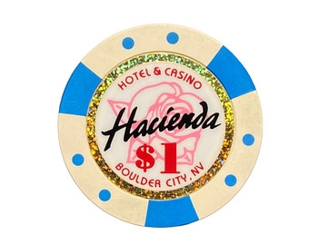 HACIENDA 1.00 Casino Chip - One Dollar - Boulder City, Nevada