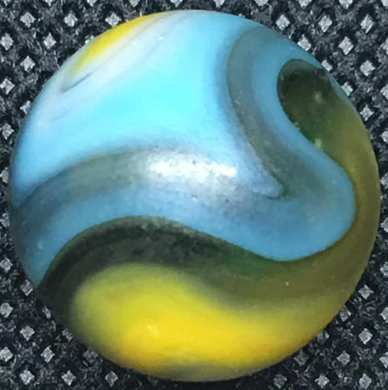 58 Inches Peltier Multicolor Rainbow Swirl Marble Near Mint
