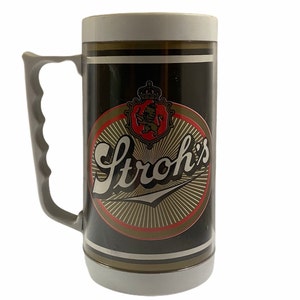 STROH&#39;S Pittsburg Penguins Souvenir Plastic Beer Mug