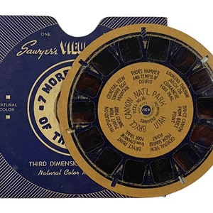 BRYCE CANYON National Park, Utah - Sawyer View-Master Reel 16 - Hand-Lettered Blue Ring - 1940's