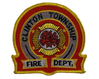 CLINTON TOWNSHIP Fire Department Jacket Patch - Michigan - Vintage Uniform Patch