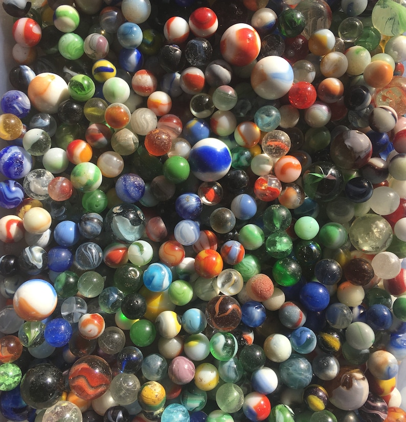 Broken Glass Marbles Lot of 50 Chipped Cracked Fractured Etsy