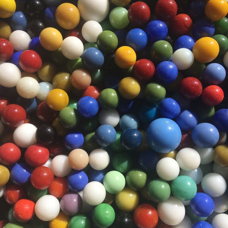 Game Marbles Random Lot of 30 Vintage Solid Color Machine Etsy Norway