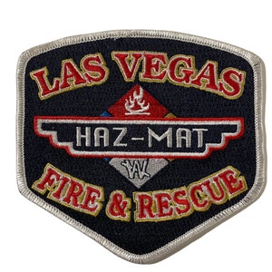 Las Vegas Fire & Rescue HAZ-MAT Patch-  Fire Rescue Jacket Patch - Nevada - Vintage Uniform Patch