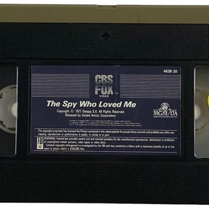 The Spy Who Loved Me VHS Tape - James Bond 007 - CBS/FOX Rare Drawer