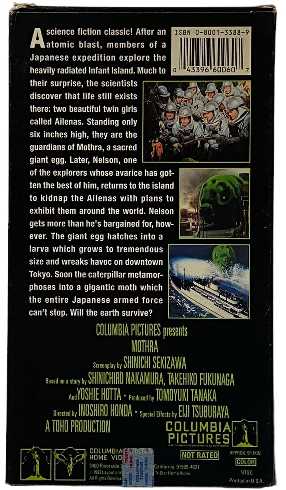 MOTHRA (1961)- Japanese Monster Movie - Cult Classic - VHS Tape