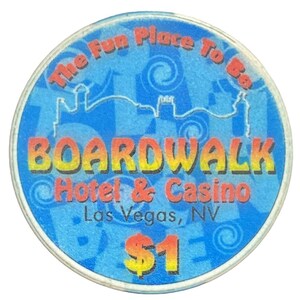 BOARDWALK Casino One Dollar Casino Chip - Las Vegas, Nevada -