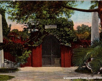 WASHINGTON'S TOMB Antique Postcard - Mount Vernon, Virginia -  Postmarked April 21, 1921