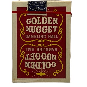 GOLDENES NUGGET Ungeöffnete Spielkarten - Rotes Deck - Stempel intakt - Neuwertig