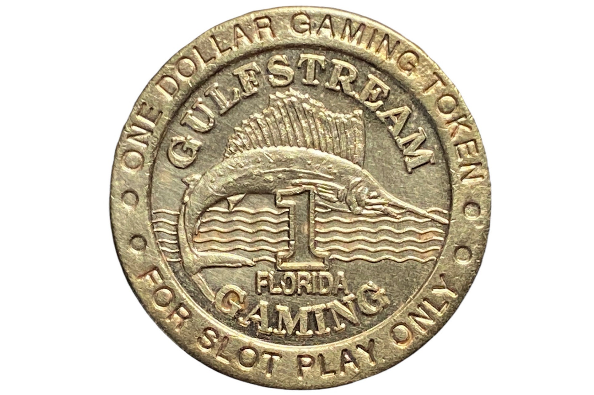 GULF STREAM GAMING One Dollar Gaming Token - Cruise Ship Gaming Token - 1990's