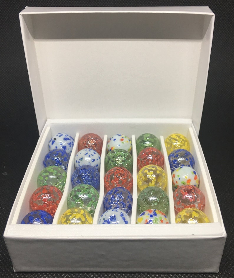 Stardust Assorted Speckled Marbles Others Fairy Boxed Set 25 Collector Quality Marbles Vacor MEGA MARBLE Lot Stellaris