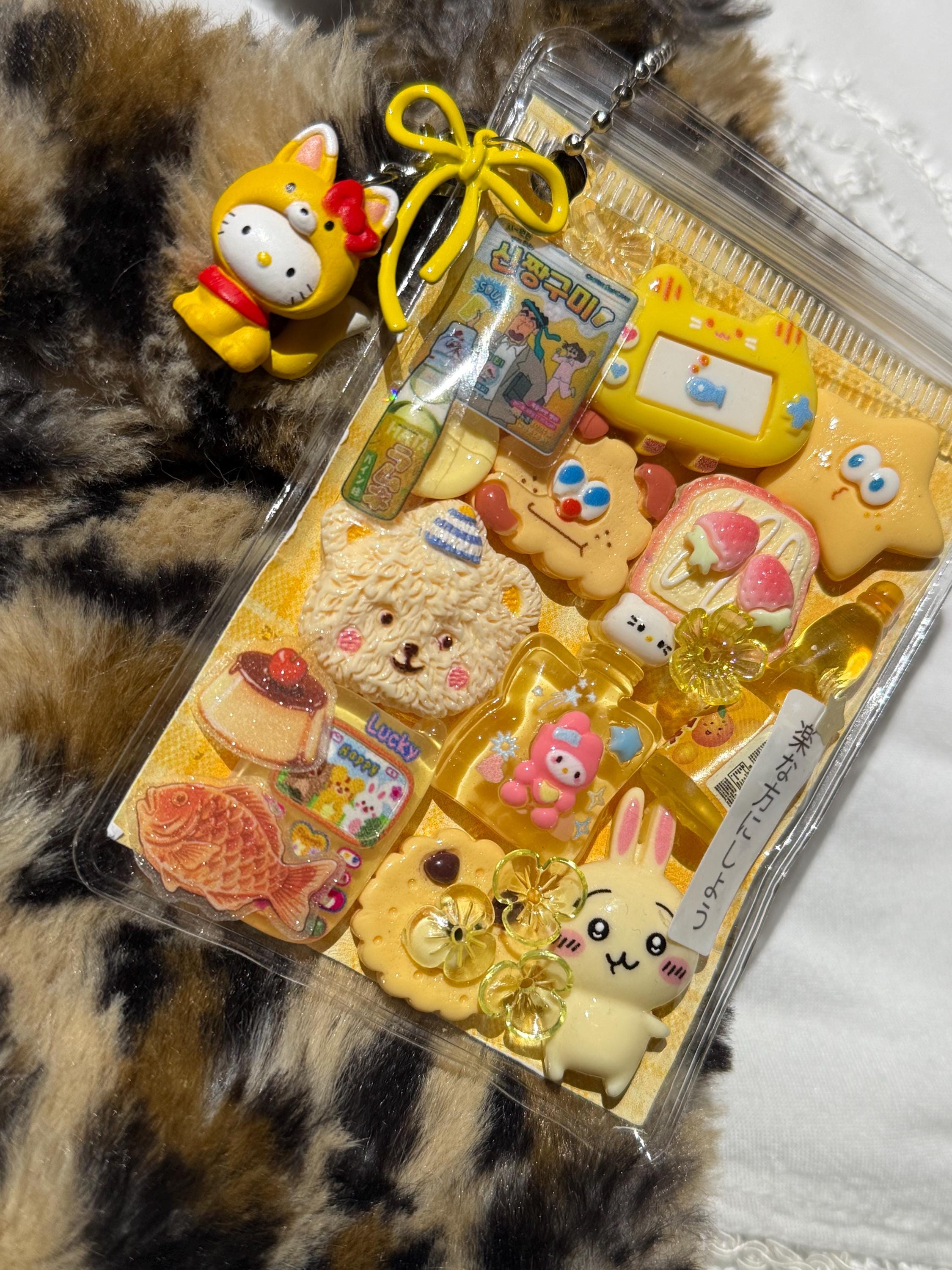 Handmade Kawaii Yellow Trinket Pouch Keychain Shoujo Girl Bag