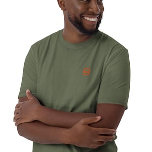 Camiseta Netrunner Link bordada en naranja anarquista / Unisex / 100 % algodón hilado en anillos / Negro, azul marino y verde militar / Mercancía de regalo Netrunner