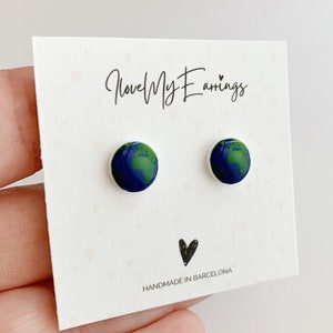 Planet Erde Ohrringe, Silber Afrika Karte Ohrstecker, Globus Silber Ohrringe, Silber Erde Ohrringe, Karte Ohrringe, Geschenk für sie, afrikanischen Schmuck
