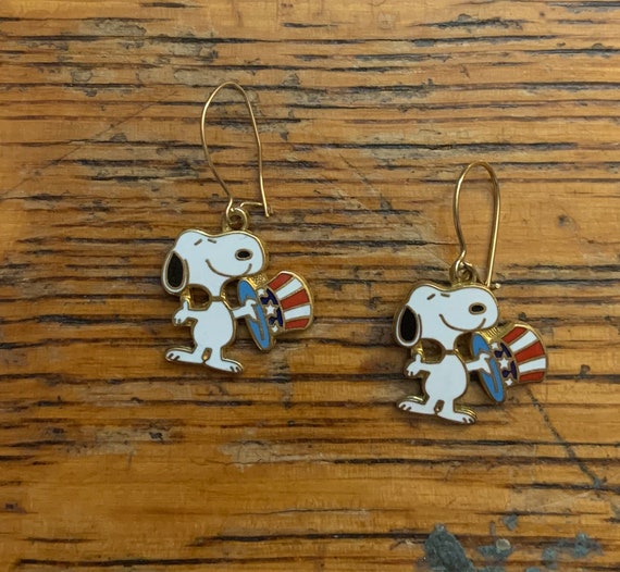 USA American Flag Flip Flop Dangle Earring Patriotic Earring Military Earring