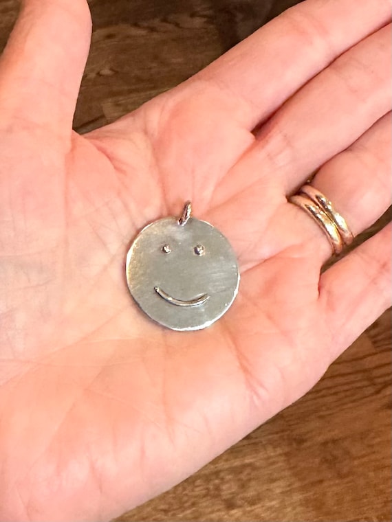 Vintage Leonore Doskow Smiley Face Sterling Silver