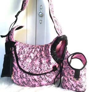 Porte-écharpe pour chien, sac pour chien et chat : taille L - ensemble écharpe avec harnais, tapis, petit sac, petit sac à bandoulière pour animal de compagnie, sac à dos de voyage mains libres.
