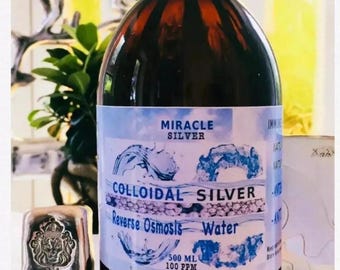 Colloidal Silver 100 PPM: High Strength Natural Solution in Glass Bottle