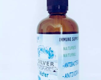 Argent colloïdal 100 ppm Flacon compte-gouttes en verre de 100 ml