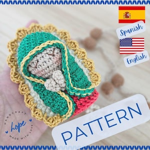 PATRÓN Rosario de crochet Nuestra Señora de Guadalupe PATRÓN PDF (Inglés y Español)