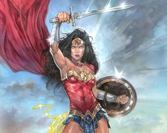 WONDER WOMAN signed print