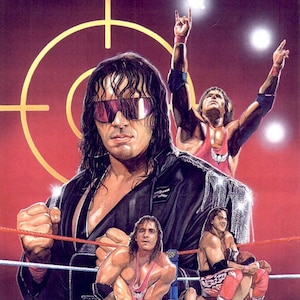 BRET &quot;The Hitman&quot; HART WWE Signed print by Tom FLEMing