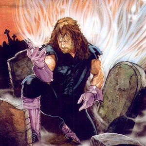 UNDERTAKER WWE Signed print by Tom FLEMing