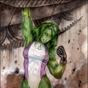 She Hulk Signed Print- Tom Fleming