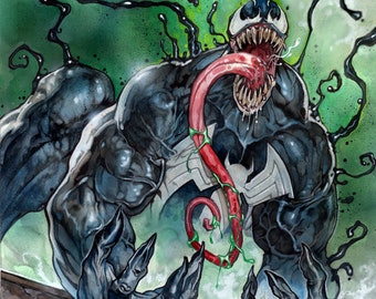 VENOM (SPIDERMAN) Signed Print