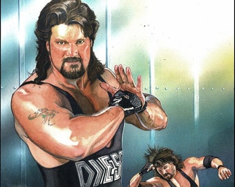 Diesel Kevin Nash WWE Signed print by Tom FLEMing