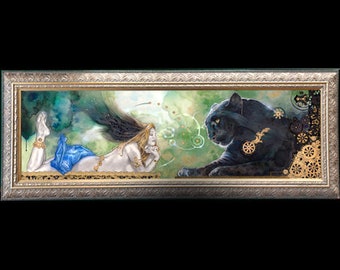 Beauty and the Beast Signed framed giclee on canvas- Inspirational, Unique gift!