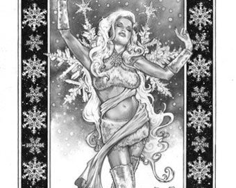 WINTER FAIRY signed Limited Edition Print- Unique gift!