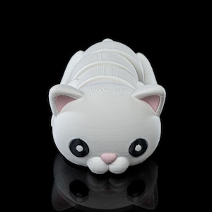Cute Flexi Cat | Charming Cat Toy, Flexible Cat Figure, Playful Cat Decor, Tabletop Game Piece, Adorable Pet Decor, Miniature Cat, Unique