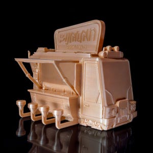 20s Tribute Food Truck | Keukenmuurkunst cyberpunktijdperk | Retro sculptuur voedselkar, uniek interieur, cadeau-idee