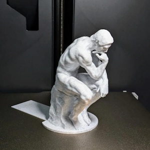 The Thinker Bookend | 3D Printed Rodin-Inspired Book Holder | Unique Bookshelf Decor | Modern Art Bookend