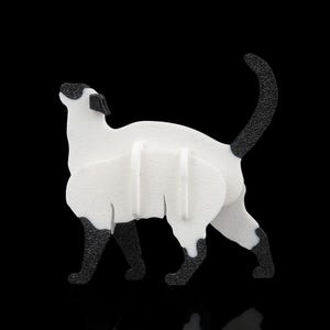 Kit de chat siamois | Impression amusante en 3D | Jeton de jeu de table | Cadeau pour amoureux des animaux de compagnie | Décoration unique | Amateur de chats | Carte à collectionner