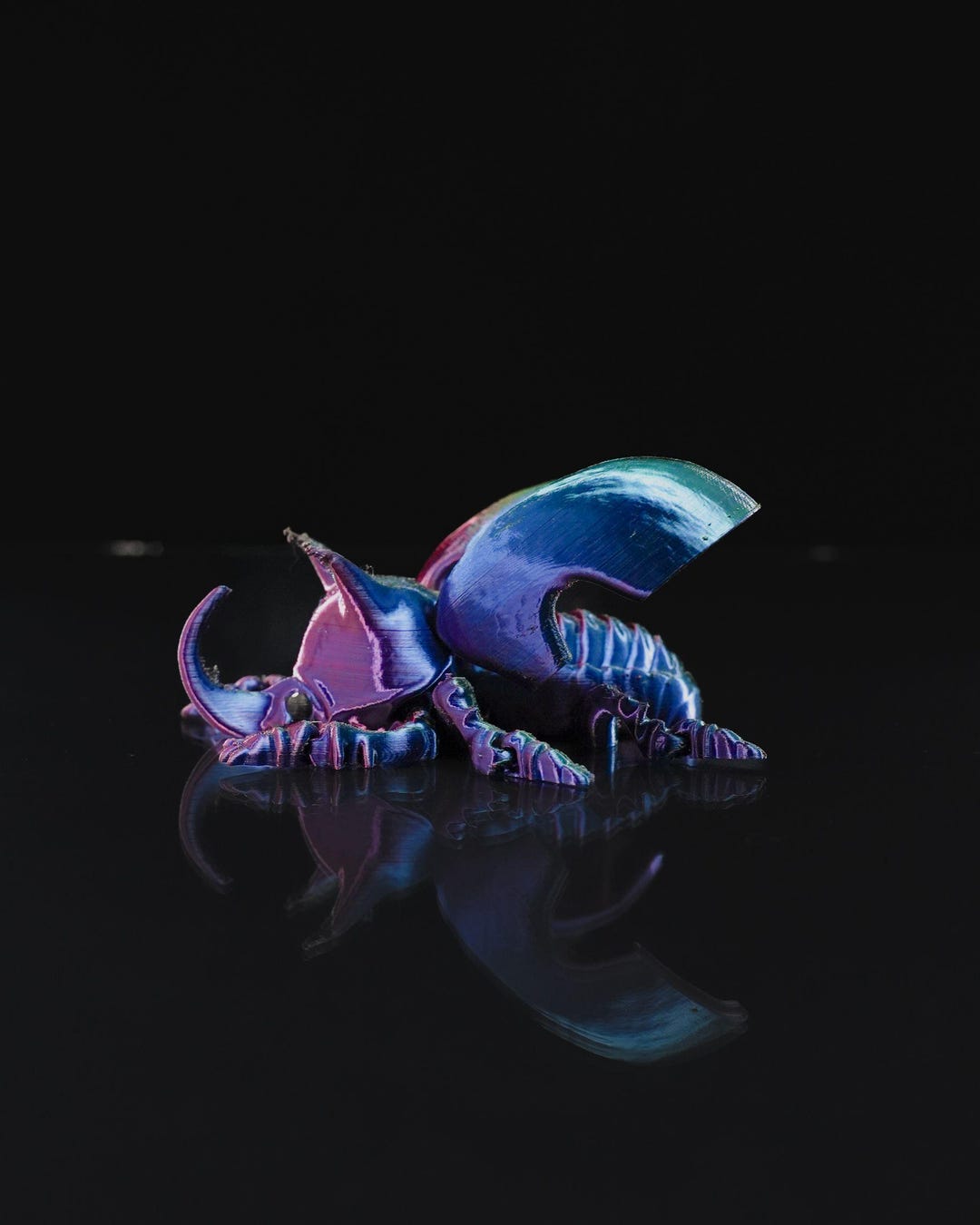 Articulated Unicorn Beetle | Articulated Insect Sculpture, Nature ...