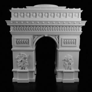 Arc de Triomphe - Paris | Modèle Arc de Triomphe imprimé en 3D, sculpture architecturale, décoration d'intérieur, monument parisien, cadeau unique, oeuvre d'art
