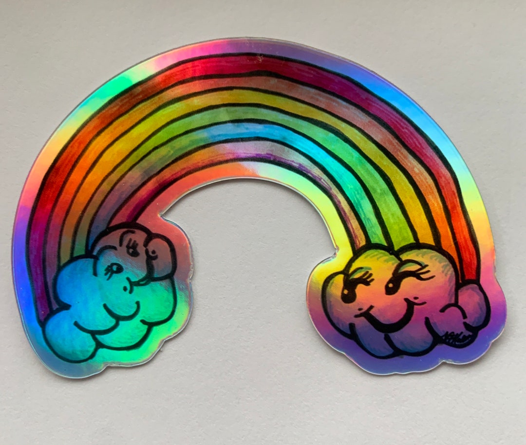 RAINBOW CLOUD STICKER | Rainbow Sticker | Permanent Sticker | Vinyl ...