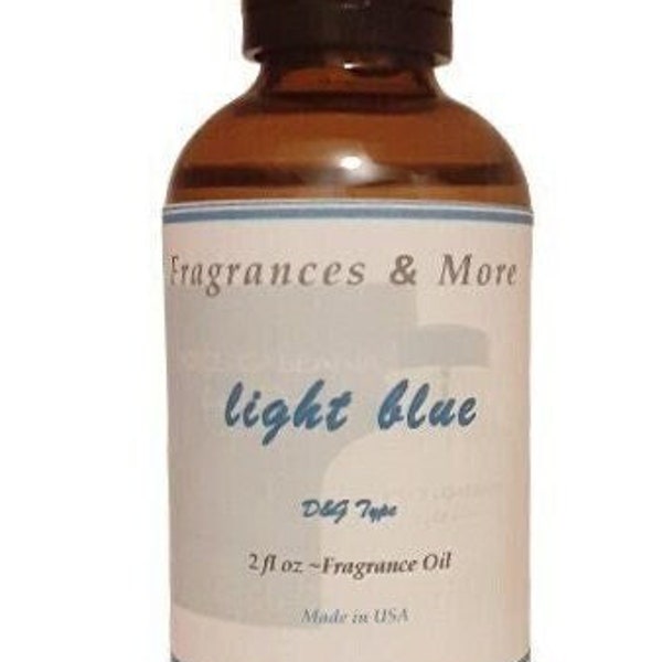 Light Blue D&G Type Fragrance Oil- For Soap Making, Candle Making and BB products, Home sprays, Diffusers, Cleaning products and more. 2 oz