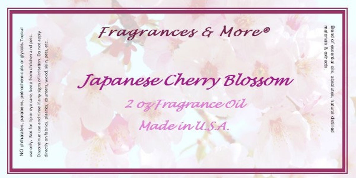 Japanese Cherry Blossom Fragrance Oil for Soap Making, Candle Making ...