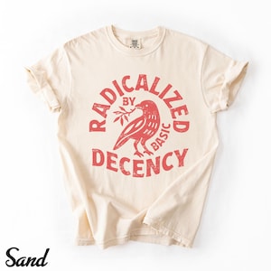 Radicalized By Basic Decency Unisex Comfort Colors® T-shirt, Political Protest Tee, Feminist Activist Gift, Liberal Clothing, Social Justice