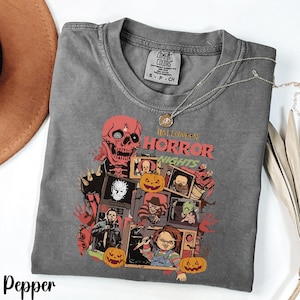 Vintage 90s Halloween Movies, Retro Horror Night Comfort Colors Shirt, Halloween Vibes Tee, Halloween Shirt, Horror Movies Characters Shirt