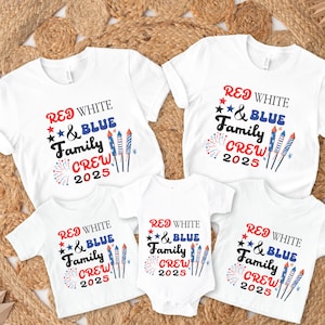 Red White and Blue Family Crew 2025 Shirt, 4th of July Family Crew Shirt, Matching Family Tee, 4th Of July Kids Shirt, Independence Day Tee