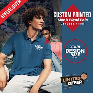 Personalized Polo Shirt for Men & Women - Custom Business Logo, Monogrammed Team Polos, Customized Golf Sports Polo Shirts